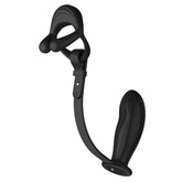 BDStyle Silicone Vibrating Cock Ring with Prostate Vibrator - - Vibrating Cock Rings